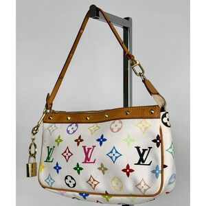 Louis Vuitton Pochette Accesories LV Monogram Multicolor Shoulder Bag (2003) D8
